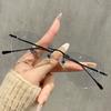 Fashion And Thin Female Metal Frame Anti-Blue Light Cat Eye Pure Desire Royal Sister Frameless 100 Matching Degrees