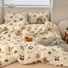 Ins Cute Duvet Cover Sets 4 pcs For Girls Kids 2025 New Cartoon Bedding Set Single Size Bed Sheets Set Pillowcases No Filling