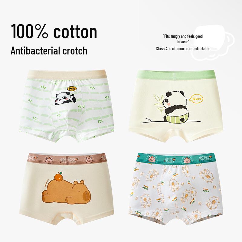 Boys' A-Class Pure Cotton Boxer Briefs - No Wedgies, Medium & Large Sizes for Growing Kids