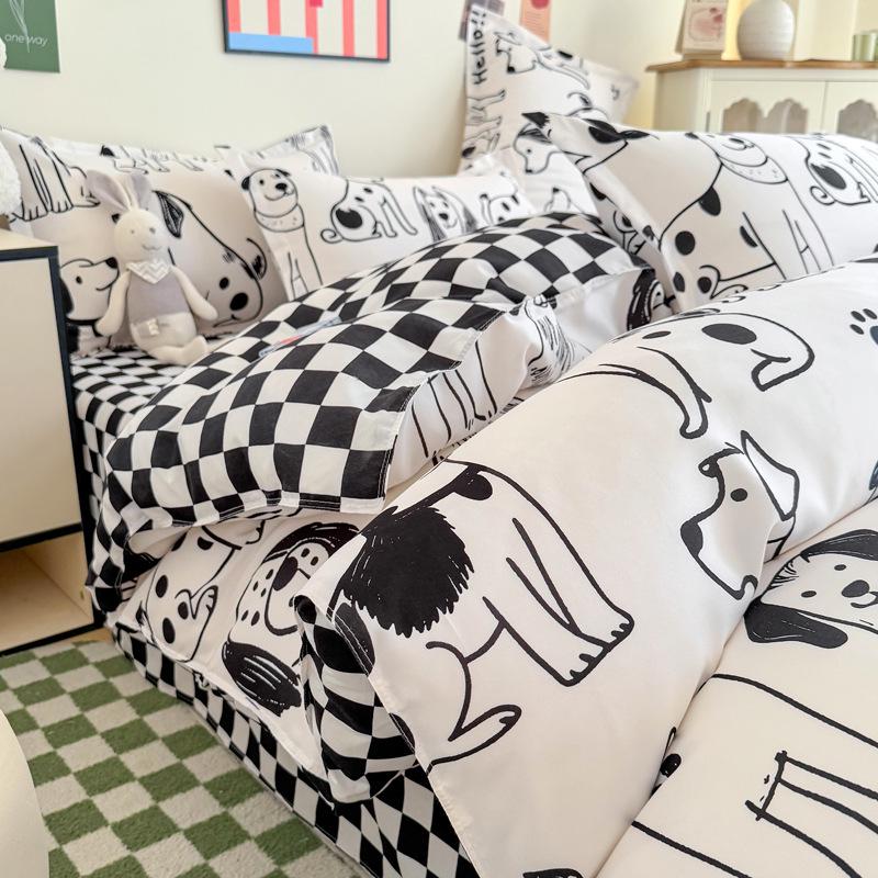 

Затишний піскоструминний постільний комплект: Чотири предмети, безпечні для шкіри, для гуртожитків 2.2m Four-piece Set