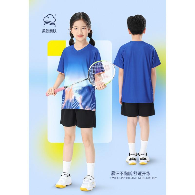 Kids Badminton Set Unisex Quick-Dry Sportswear Training Competition School Teams Fall