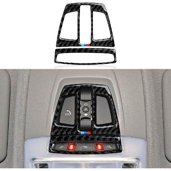 Car CD Panel Trim Center Console Cover Carbon Fiber Sticker Decal fits for BMW X5 F15 X5M F85 X6 F16 X6M F86 2014 2015 2016 2017 2018  Accessories