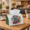 1pc Retro Sport Modern Tissue Box | Durable, Basketball Typography Graphic Suitable for Living Room Accent, Bedroom Decor, Encouragement Gifts, Workpl