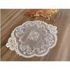Retro Lace Placemats French Crochet Doilies Handmade Embroidered Table White Place Mats Cup Mat