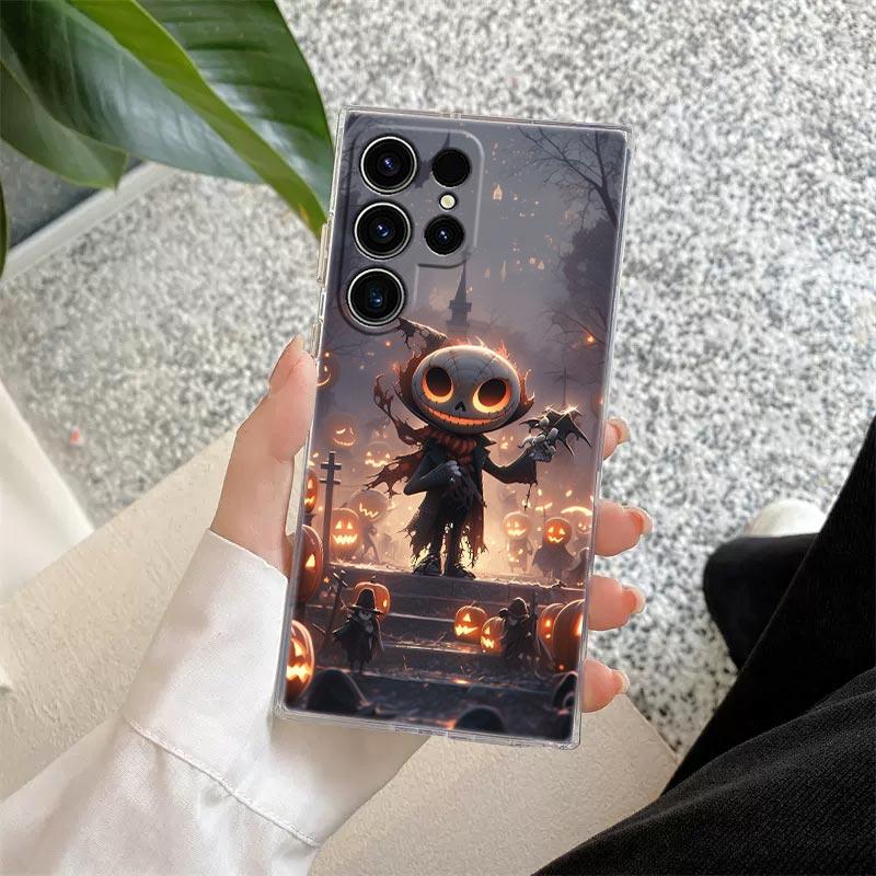 Cute Baby Jack Skellington Halloween Case For Samsung Galaxy S26 S25 Ultra S24 S22 S26 Plus S20 S23 S21 S25 FE 5G Clear Cover