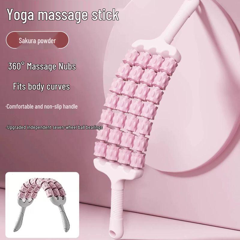Spiky Bendable Three-Row Massage Roller