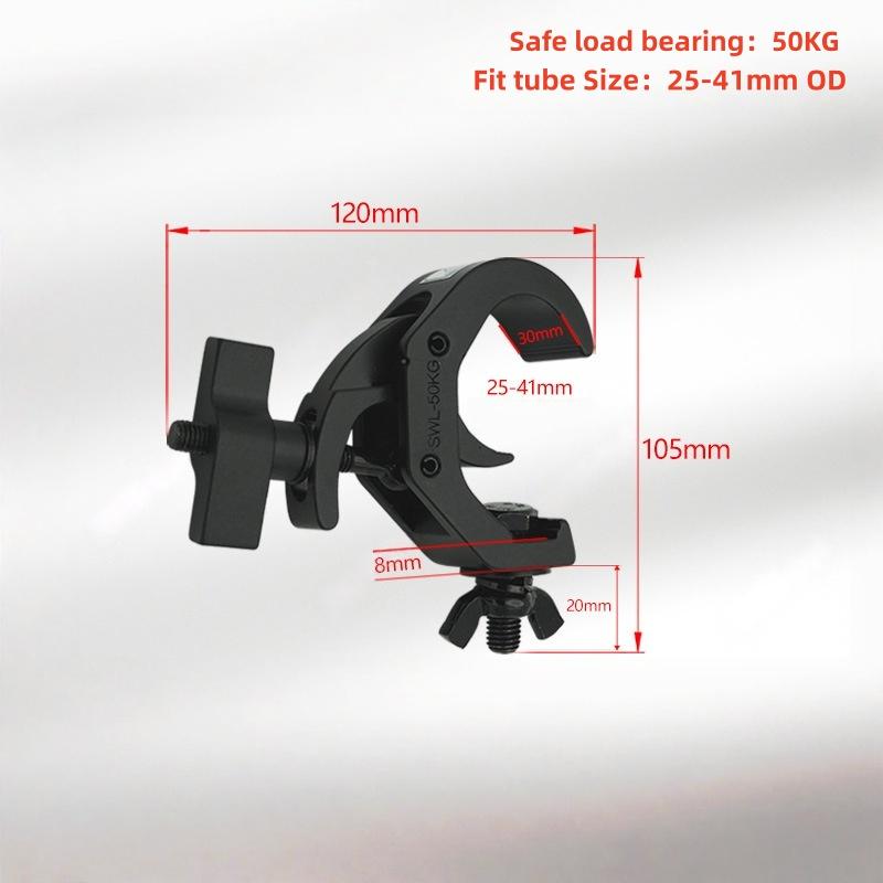 1Pcs Led Par Beam Hooks Black Aluminum Stage Lights Hook Dj Club Hanging Clamp Disco Dj Equipment Moving Head Light Hook