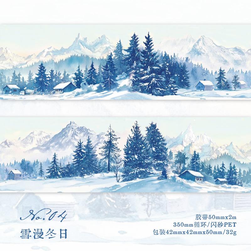 1pcs/1lot Decorative Adhesive Tapes the World of Mountains and the Sea Masking Tapes Scrapbooking DIY Paper Scrapbooking