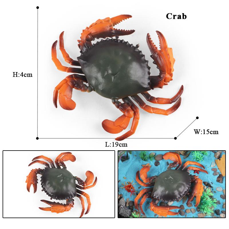 Oenux Ocean Animals Simulation Hermit Crab Nautiloidea Octopus Sea Life Model Figurines Action Figures Collection Kids Toy Gift