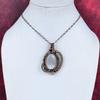 Selenite Pendant Copper Wire Wrapped Pendant Handmade Natural Gemstone Pendant Copper Jewelry Gift for Mom Designer Pendant Selenite Jewelry