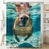 High-quality waterproof shower curtains featuring adorable underwater animals designed for a cozy bathroom experience. Great gif