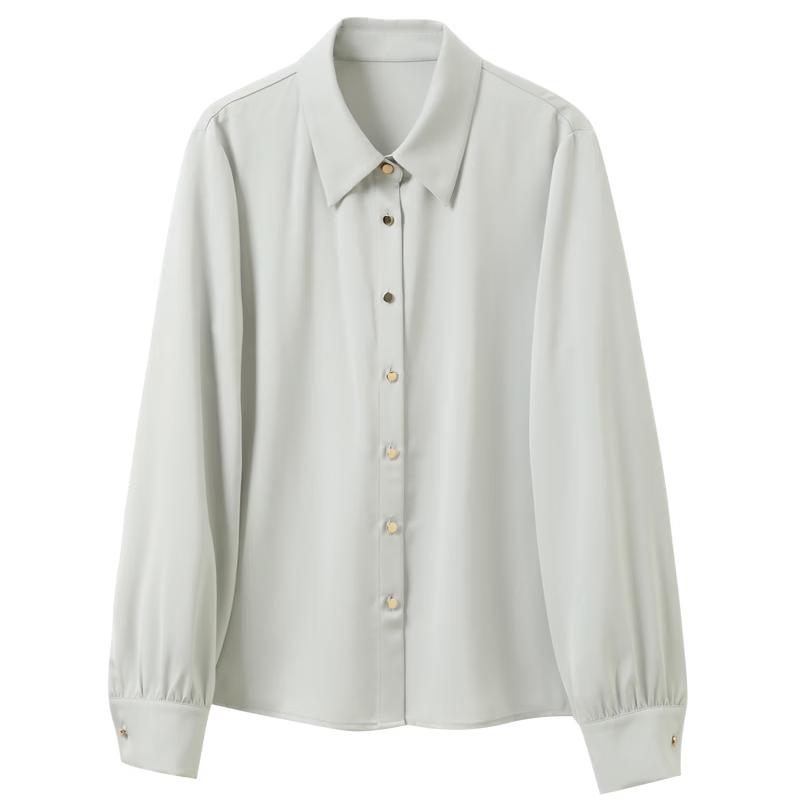 SANCAL 2026 Spring Lapel Loose-Fit Blouse