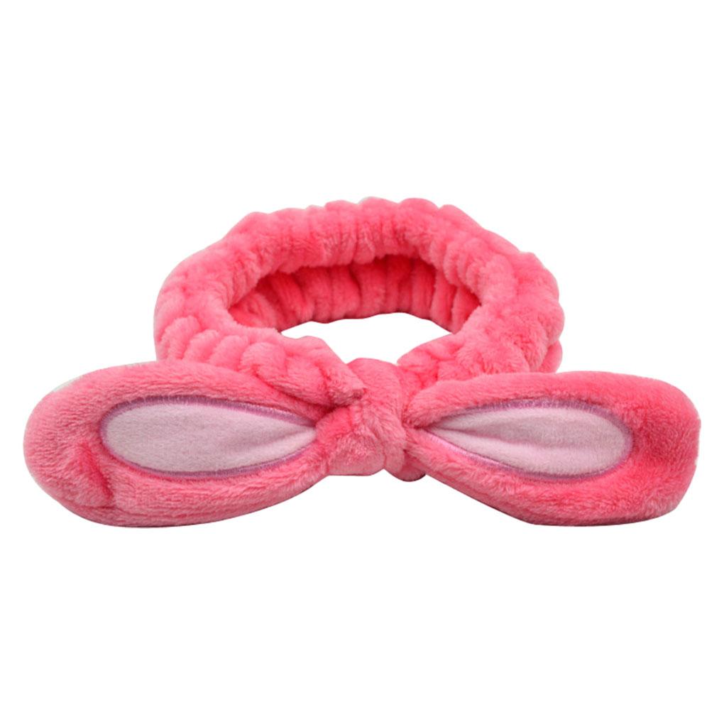 

Мягкий и удобный ободок с кроличьими ушками для милого и уютного преображения, повязка для мытья лица и волос, ободок вверх розовый