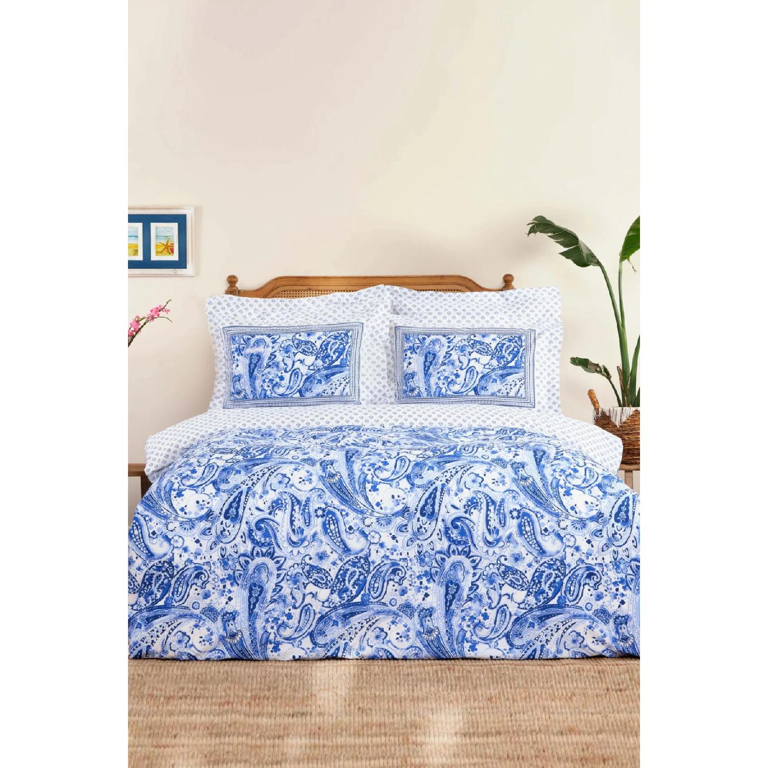 

Bellance Blue 100% Cotton Double Duvet Cover Set