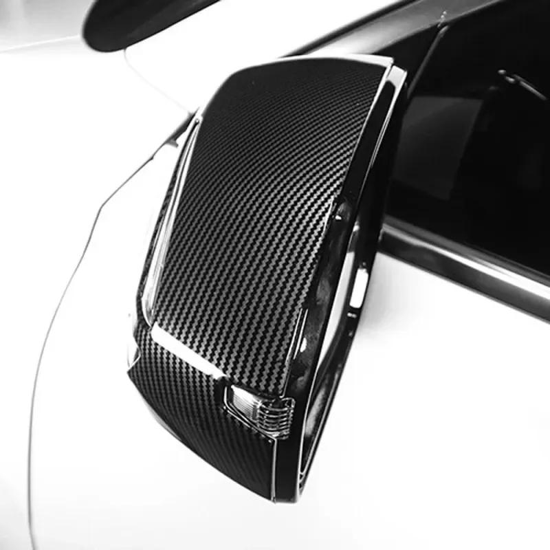 For Hyundai Palisade - ABS chrome Carbonfiber Car Rearview Mirror Cover Exterior Rear View Mirror Cover accessories