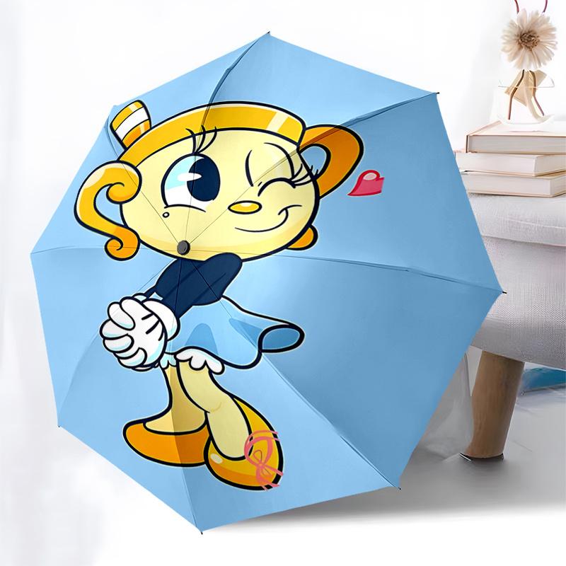 Automatic Opening/Closing Umbrella with Cute Cartoon Design - Perfect for Fans, Travelers, and Daily Use0104355a
