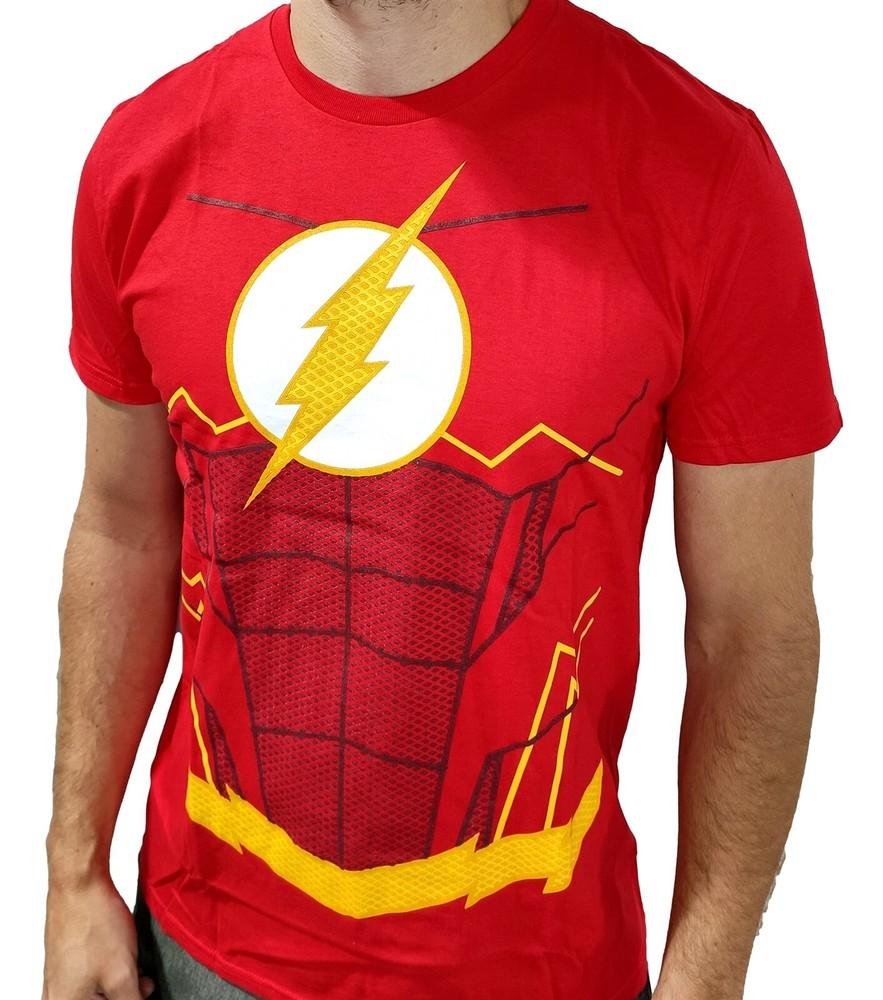 Футболка Флэш Мужская Средняя Костюмная Футболка Уникальная Футболка Супергероя DC Comics Унисекс Футболка XXL