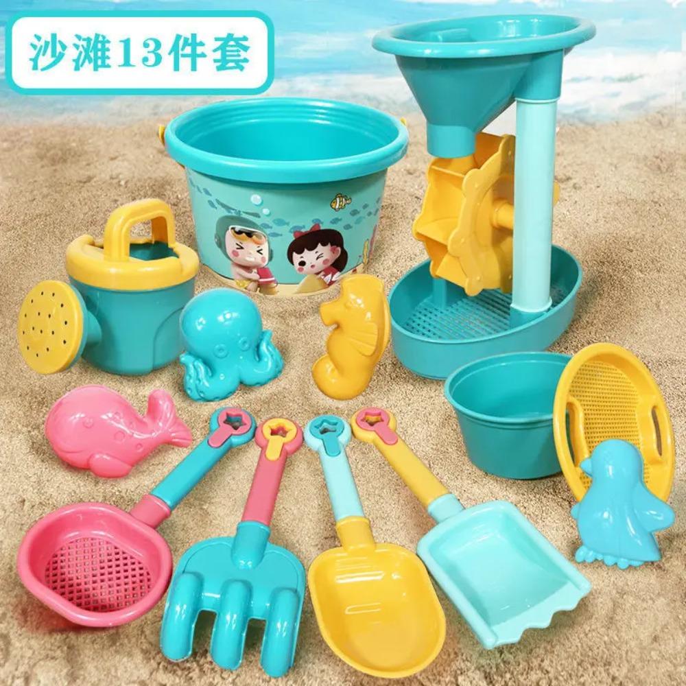 23-teiliges Sommer-Strand-Set Spielzeug für Kinder Sandbuddeln Plastikeimer Gießkanne Schaufeln Kinder Strand Wasserspielzeug Werkzeuge