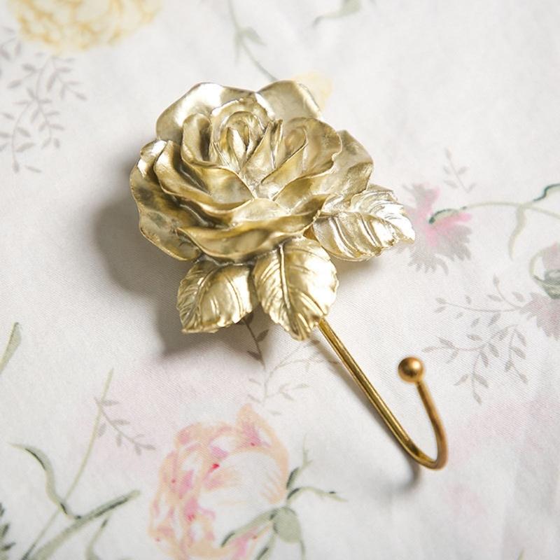 Artistic Heart Shape Wall Mount Hook With Floral Rose Designs Great For Organizing Small Items