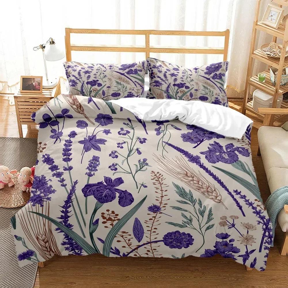 Blumen Digitaldruck Bequeme Bettdecke Bettbezug Kissenbezug Bettwäsche Set Kinderzimmer Dekoration Heimtextilien