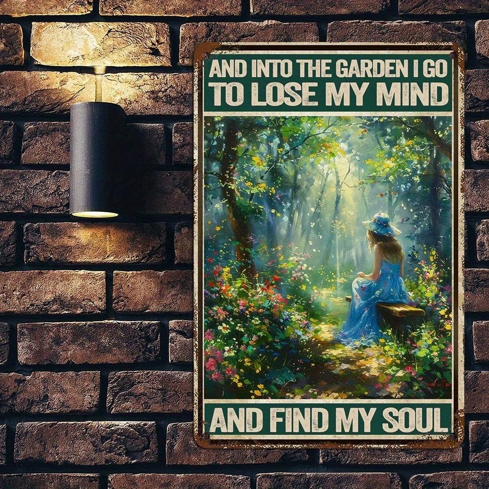 Rustic Tin Sign Vintage Wall Art Inspirational Quote Home Garden Decor