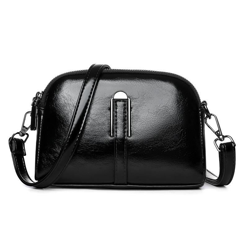 Retro mobile phone messenger bag women's new double-layer change shoulder bag fashionable simple texture mother bag