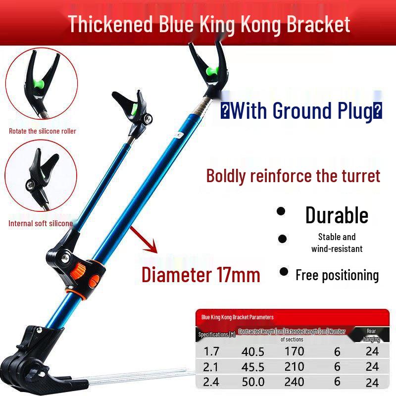 Multi-Functional Fishing Rod Holder for Ground or Table Use