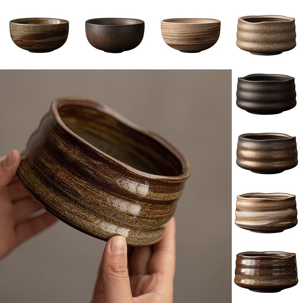 Smooth Matcha Bowl Ceramic Tea Salad Soup Bowl Traditional Tea-Making Tool  for Tea Set Accessories