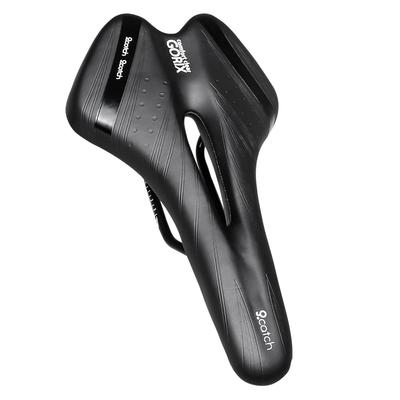 GORIX Bicycle Saddle Low Comfortable for Your Bottom Soft Open Compatible with Road Mountain Polyurethane Unisex Full Black - Rebound, [Thick Cushion,