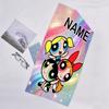1pc The Powerpuff Girls10 Beach Towel with Custom Name, Beach/Swimming/Bath/Picnic/Camping Towel, Suitable for Seaside Beaches
