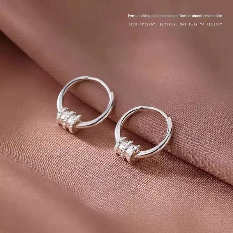 S925 Minimalist Korean Thin Waist Earrings for Women: Exquisite, Versatile, Light Luxury Design