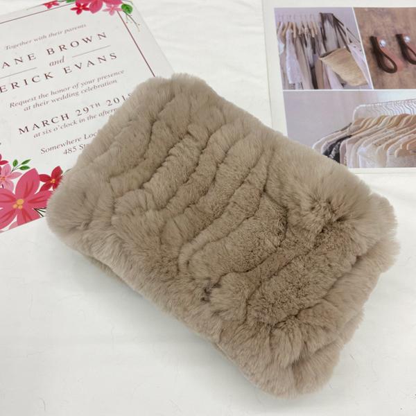 Rabbit Fur Scarf Women Winter Warm Knitted Neck Warmer Fashion Stylish Ring Scarves