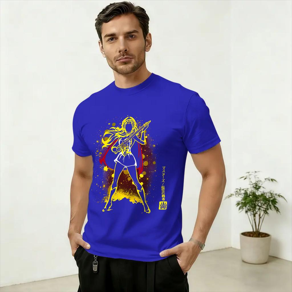 HHe Unisexs The She Style T Shirt Beach Pure Cotton TShirts For Unisex Hip Hop Casual Tee Shirt Short Sleeves Y2K Retro Tops