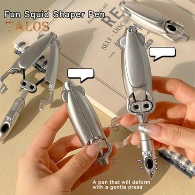 Office Ink Gel Pen Removable Refill Design Smooth Writing Ballpoint Pen Novelty Squid Transforming Pen Stationery Gift