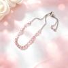 Elegant Pink Zirconia Adjustable Bracelet: Chic Design, Versatile Hand Jewelry for Women
