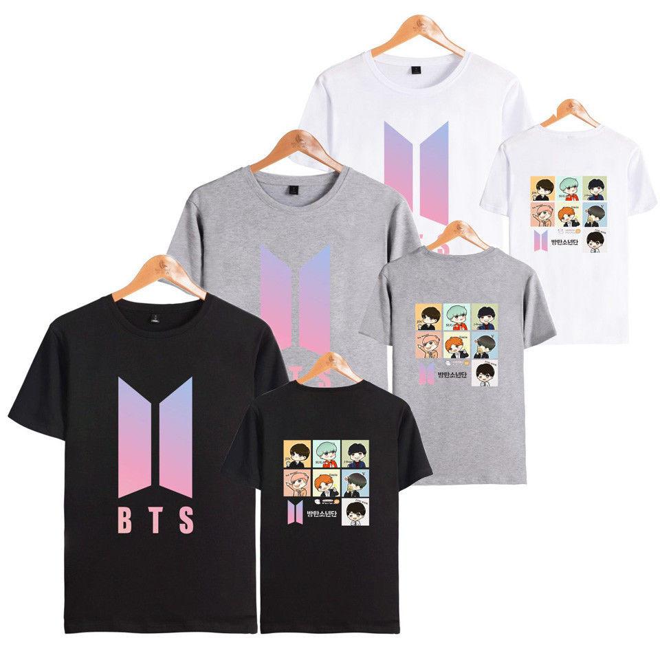 Bts Graphic Printed Modal Tee Oversized Streetwear Shirt For Kpop Fans Summer Casual