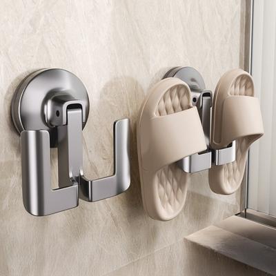 Wandmontierter Pantoffelhaken Ohne Bohren Schuhregal mit Push-to-Lock Vakuumversiegelung Schnelltrocknender Pantoffel-Organizer-Haken Wasserdichter Flip-Flops-Haken für das Badezimmer