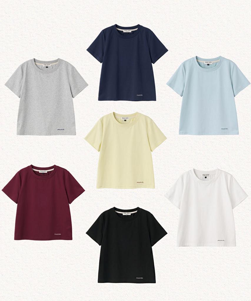 Makeumokeu Cony Essential Daily Crew Neck Short Sleeve T-Shirt_7Colors