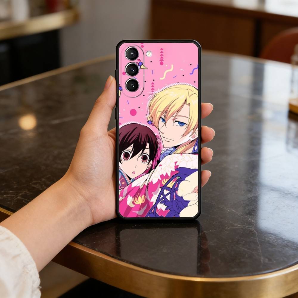 Ouran High School Host Club Phone Case For Samsung S25,24,23,22,30,21,10,9,Ultra,Plus,Lite,FE,4,5 G Soft Black Case