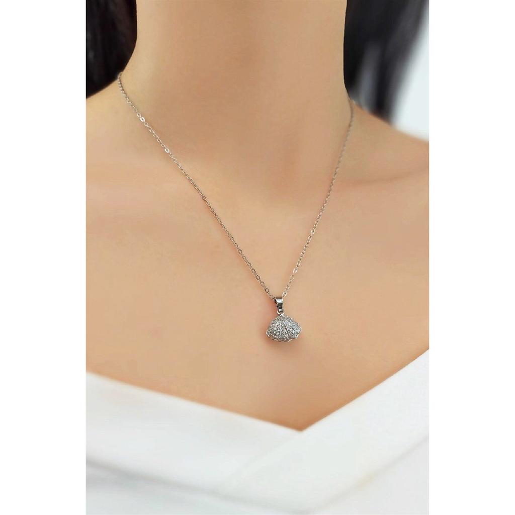 Steel Pearl Oyster Necklace Trkolye5369 B34003