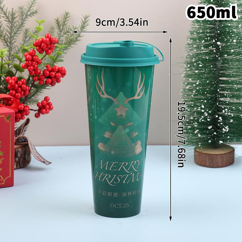 Cute Cartoon Christmas Gift Pp Plastic Mug Household Water Cup Office Cup Companion Gift Coffee Cup Birthday New Year Gift