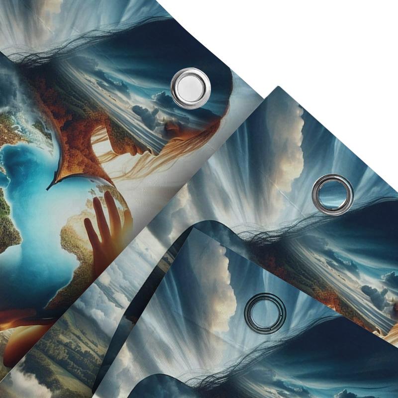 Nature'S Embrace Waterproof Shower Curtain