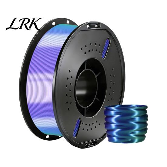 Gradient PLA Filament Three-Color Silk Filament, 1.75mm 1Kg Spool, Shiny Multicolor Smooth Output 3D Printer for DIY Printing Figurines Models Crafts