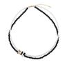 Black And Striking White Crystal Pearl Choker Necklace Featuring Vintage Panda Design For Enthusiasts Fashion