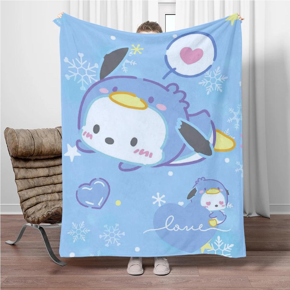 

Pochacco Puppy Flannel Blanket is suitable for sofa beds and is perfect for children and adults ideal for outdoor travel 75cmx90cm