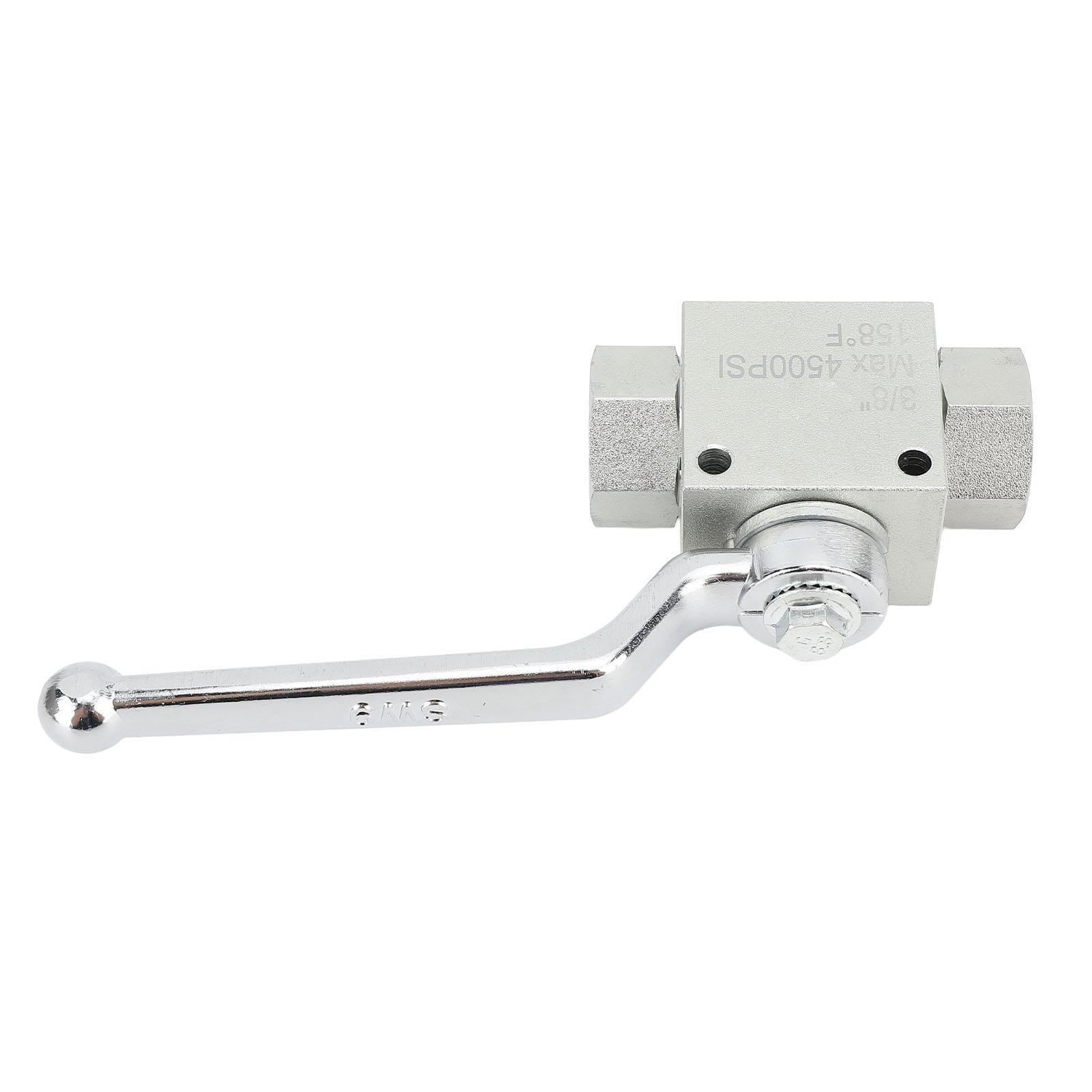 

Pressure Washer Ball Valve Kit Stainless Steel Quick Connect Fittings 4500 PSI Hose Accessories 3 8in