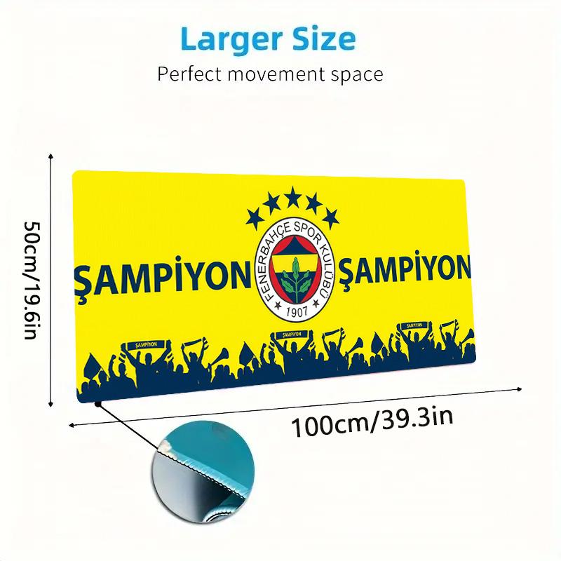 Fenerbahçe Spor Kulübü Large Size Mouse Pad Large Gaming Table Cushion Non-slip Laptop Tablet Big Mousepad XXL Mat Mini PC Playmat With Lock Edge