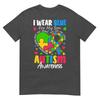 I Wear Blue For My Son Autism Awareness Unisex Unisex Kids Mom TShirt