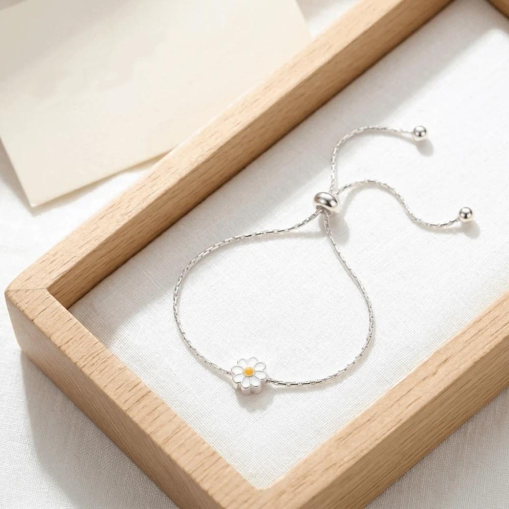 Luxury Women Flower Hand Bracelet Wristband Friendship Bracelet Creative Daisy Bracelet  Lovers