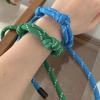 Trendy Nylon Rope Woven Bracelet for Couple Stylish Adjustable Length Wristchain Fashionable Accessory for Parties